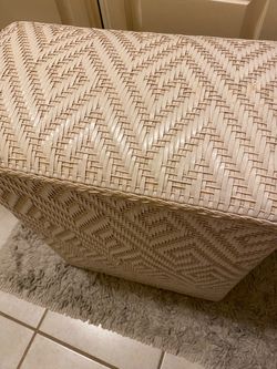 Large Wicker Storage Basket with Lid