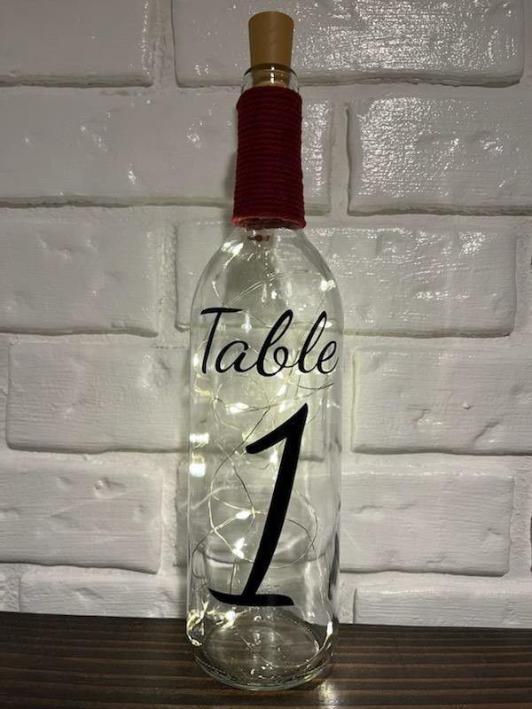 LED Wine bottle table numbers