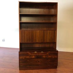 Danish Rosewood 2-Piece Bookcase Cabinet - Many More Items In Stock!