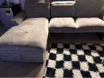 Grey couch w/ storage