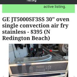 GE convection air fry stainless steel oven