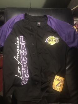 LOS ANGELES LAKERS NBA Jersey Shirt Black Mens Size  L
