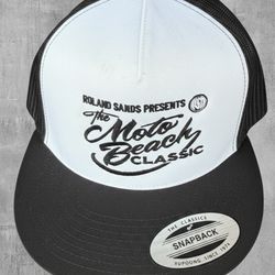 Roland Sands Moto Beach Classic Snapback Hat RSD Trucker Mesh Cap Black White