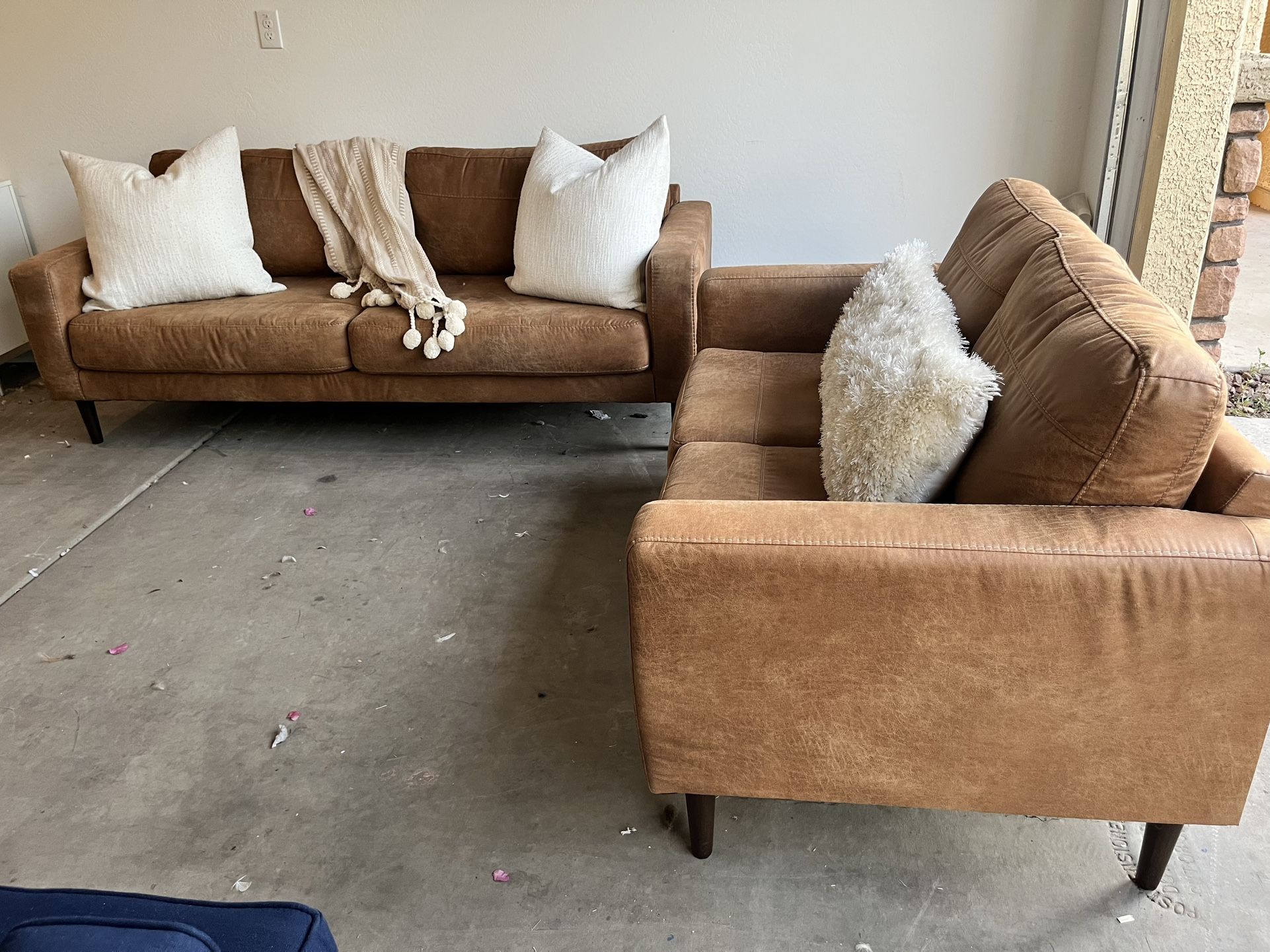 Living Room Set With Sofa And Loveseat (delivery Available)