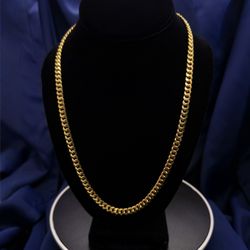 14K Semi-Solid Cuban Chain 22”