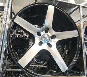 Turn heads with these 22" Wheels (5x115 Bolt Pattern)! ​Looking to give your vehicle an aggressive stance and sleek style? This 22-inch set features a