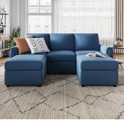 New in box Modular Sectional Sofa, Convertible L Shaped Sofa Couch with Storage, Modular Sectionals with Ottomans, Small Sofa Couch with Chaise for Sm