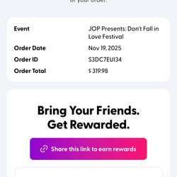 don’t Fall In love Festival Tix
