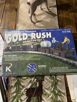Brand New Sealed - K-Line Central Pacific Railroad Gold Rush Hand Car Set