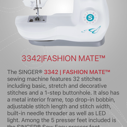 Sewing Machine - Singer Fashion Mate