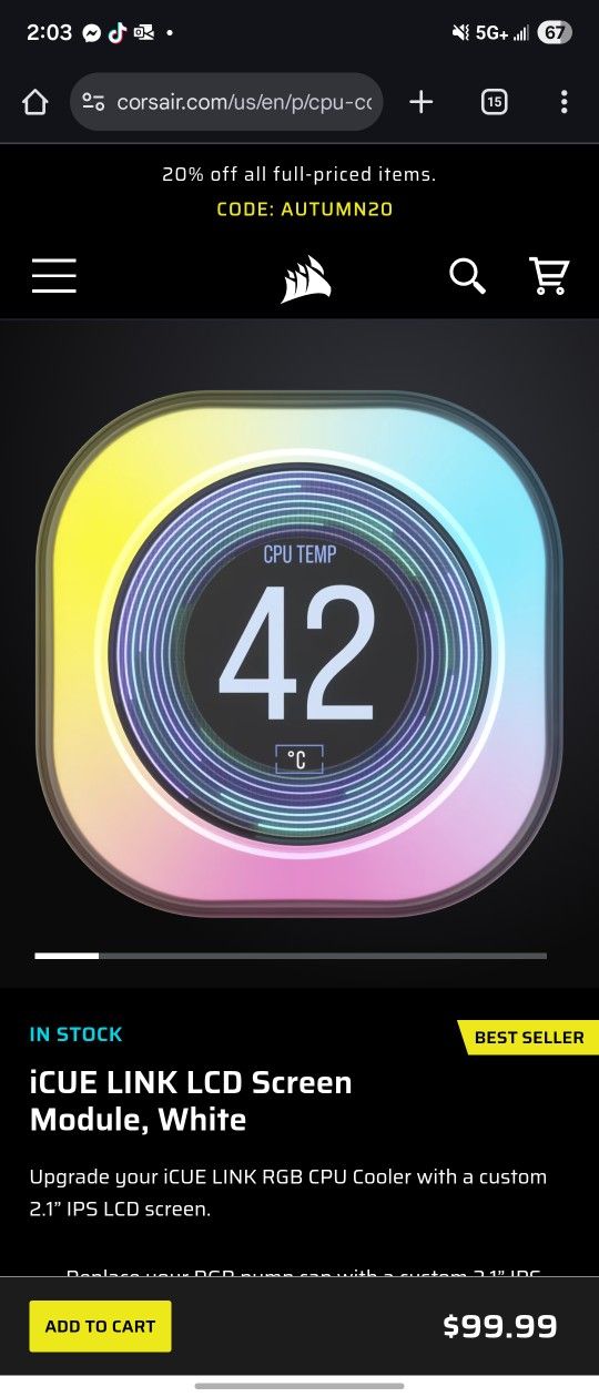 iCUE LINK LCD Screen Module