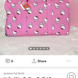 Hello Kitty Rolling Duffle Bag