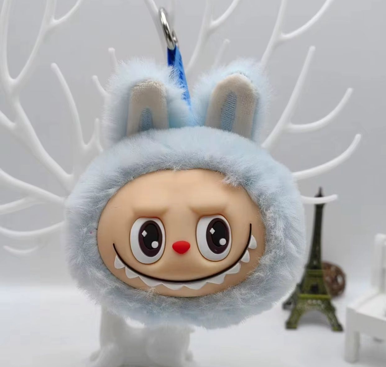 BABY BLUE. LABUBU Plush Keychain, The Monsters LABUBU Plush Figure Doll Keychains,