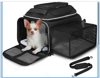 NEW Petskd 18x13x9.5 Top and Side Expandable Pet Carrier - $28