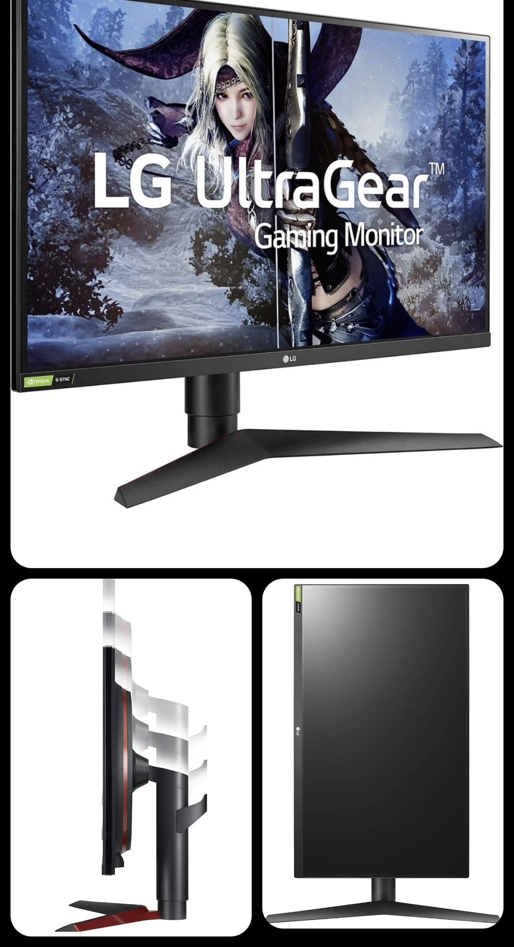 2 27GL850 Monitors