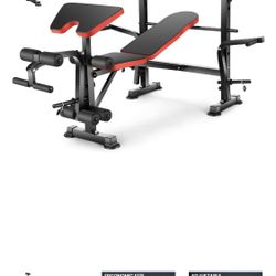 Weight Bench And Barbel Set with 100lb Weights