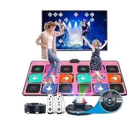 FWFX Dance Mat for TV Games - Wireless Musical Electronic Dance Pad for Kids & Adults, 2-Player Indoor Active Exercise Game for Family Parties, Birthd