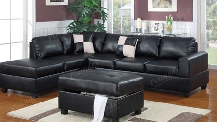 Sectional + Ottoman W/storage + Free Delivery