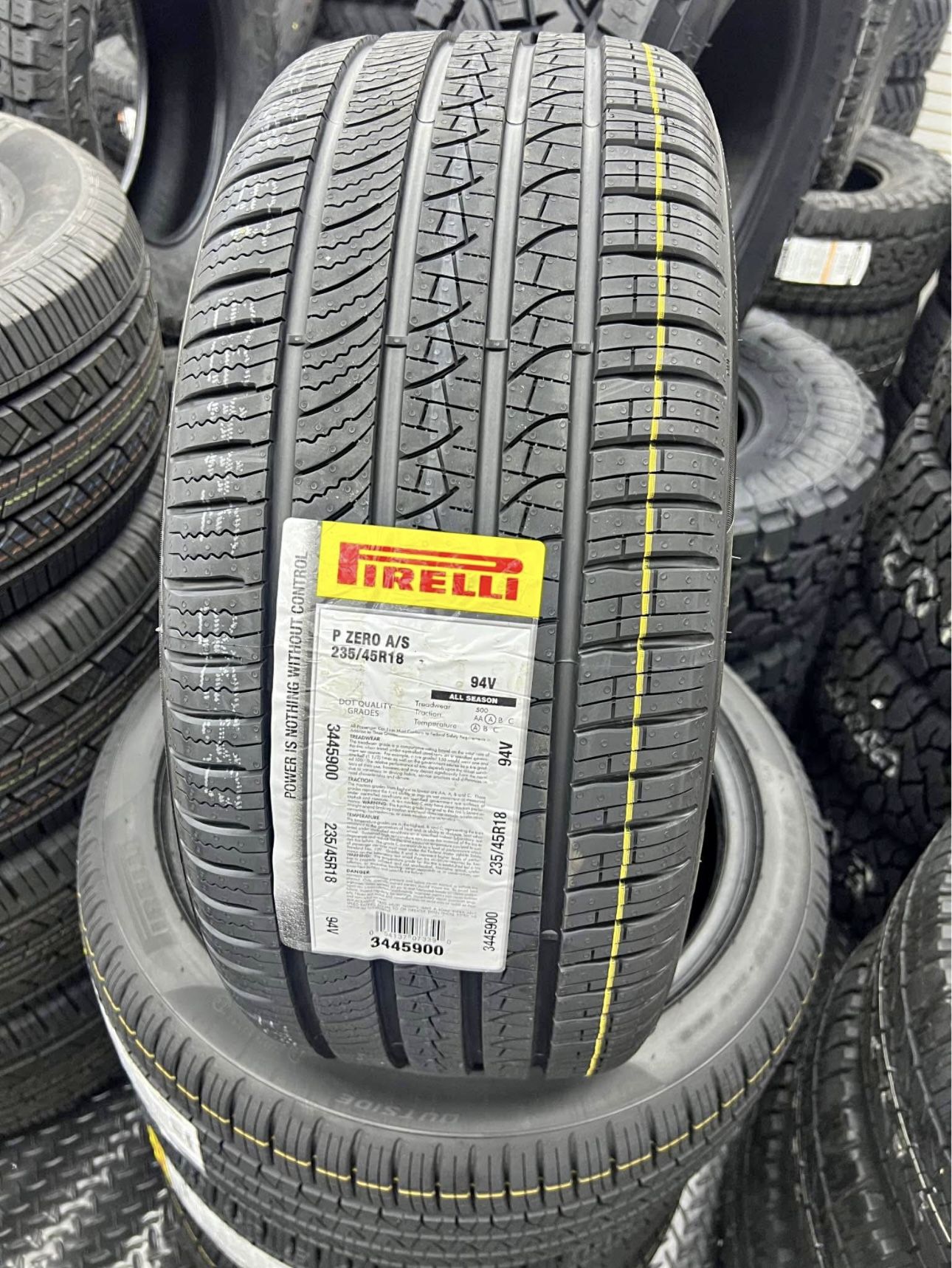 New Tires 235/45R18 Pirelli Pzero All Season In Stock For Sale, Same day installation WE FINANCE