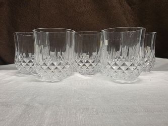 Vintage Cristal D'Arques Longchamp Double Old 5pc Set Glasses