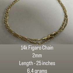 14k Fígaro Gold Chain 
