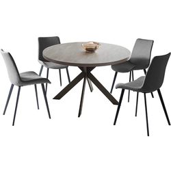 Zerifevni Round Dining Table Set(still In Boxes/never Set Up)
