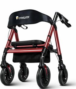 Walkers for Seniors with Seat, 450Lbs Rolling Walker