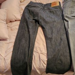 2 Men's Levi Jeans Size 36/30 In Good Condition 