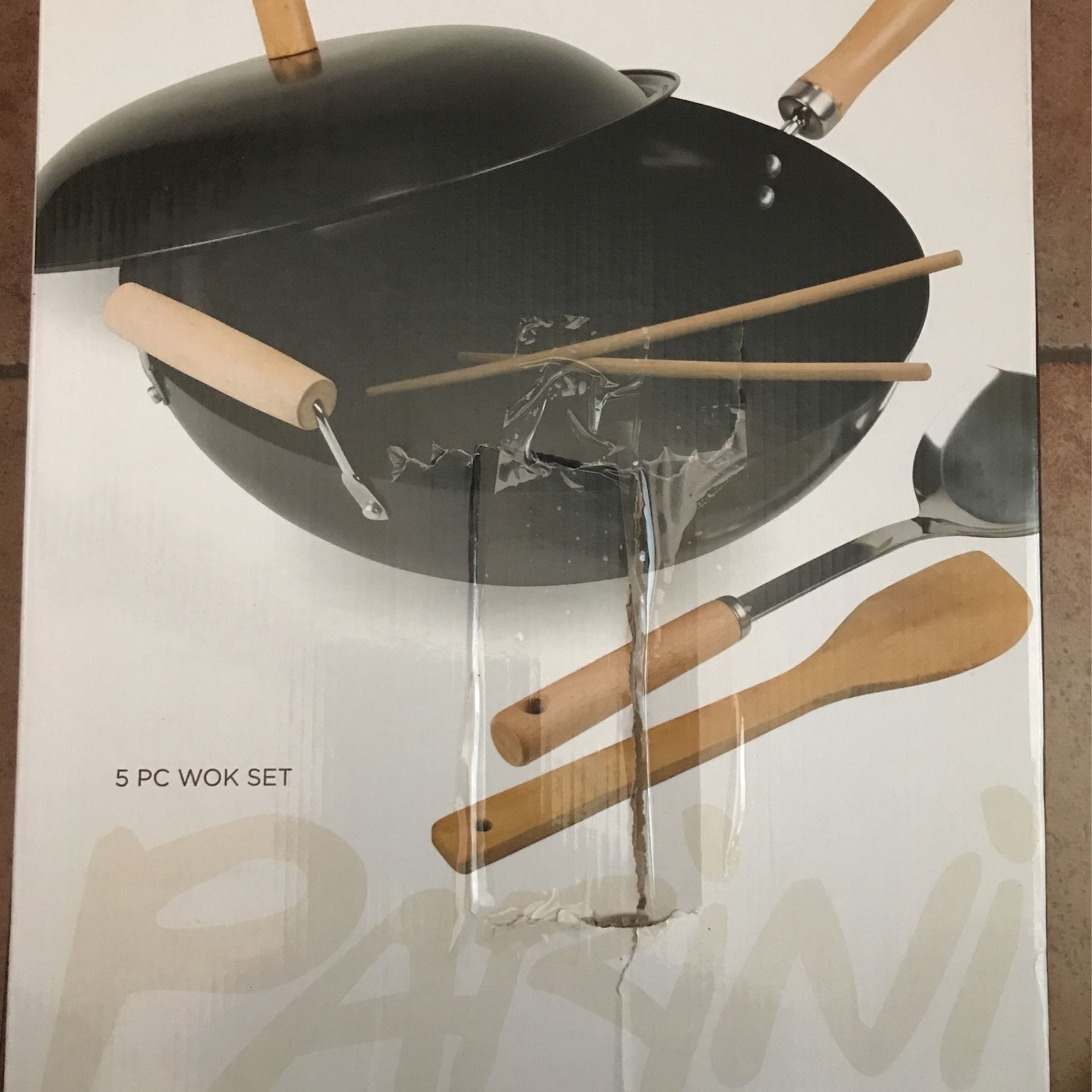 5-piece Wok Set.