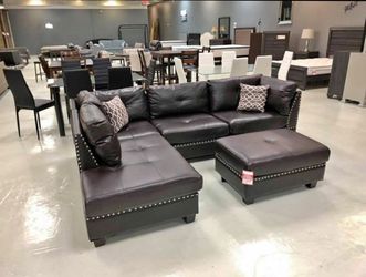 Sectional with ottoman $799 $1 down no credit check financing
