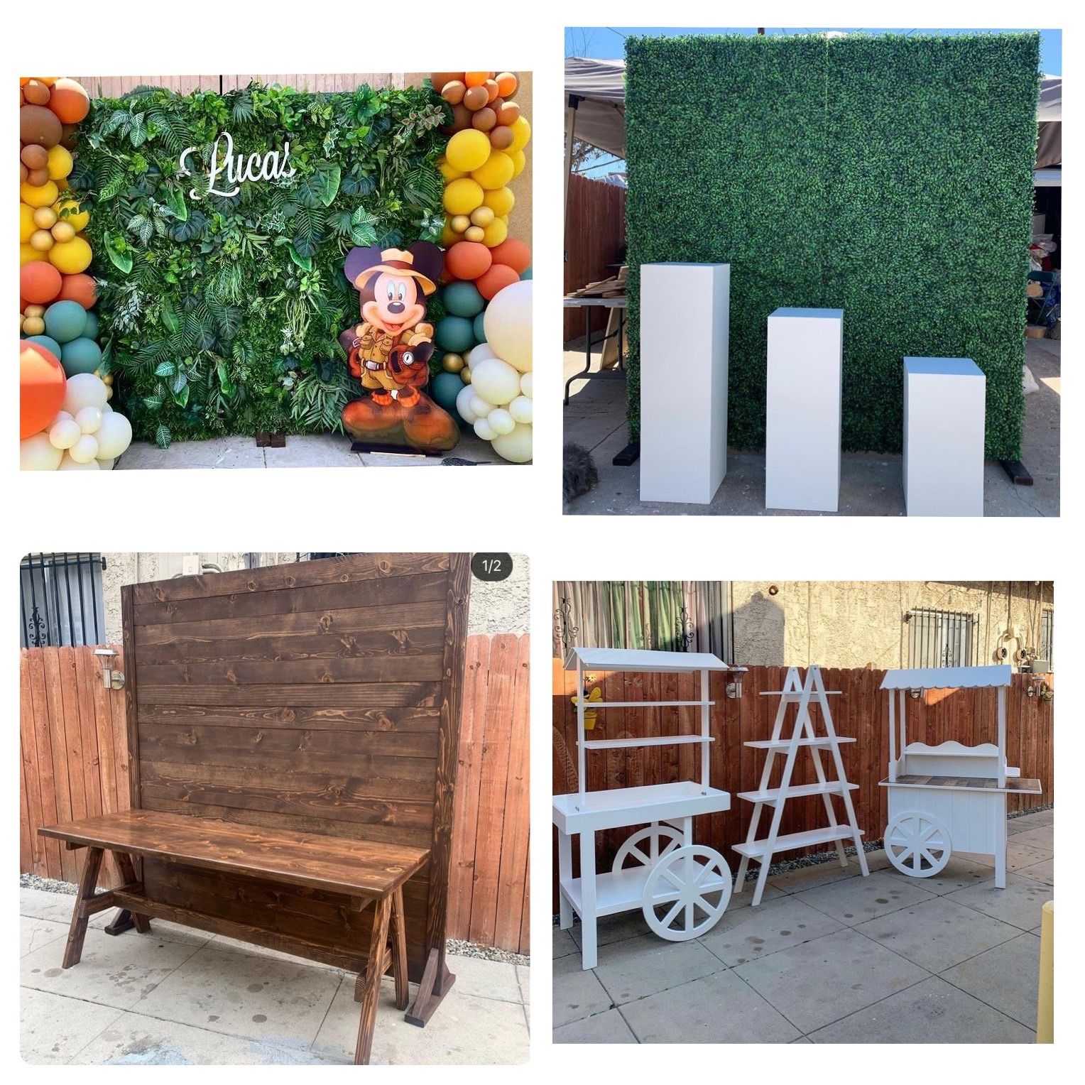 Wood Walls And Candy Cart