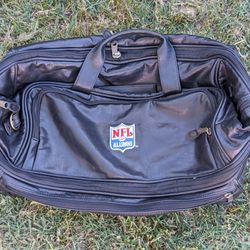 NFL Alumni Black 20'' 2-Wheel Drop Bottom Rolling Luggage Duffel Bag