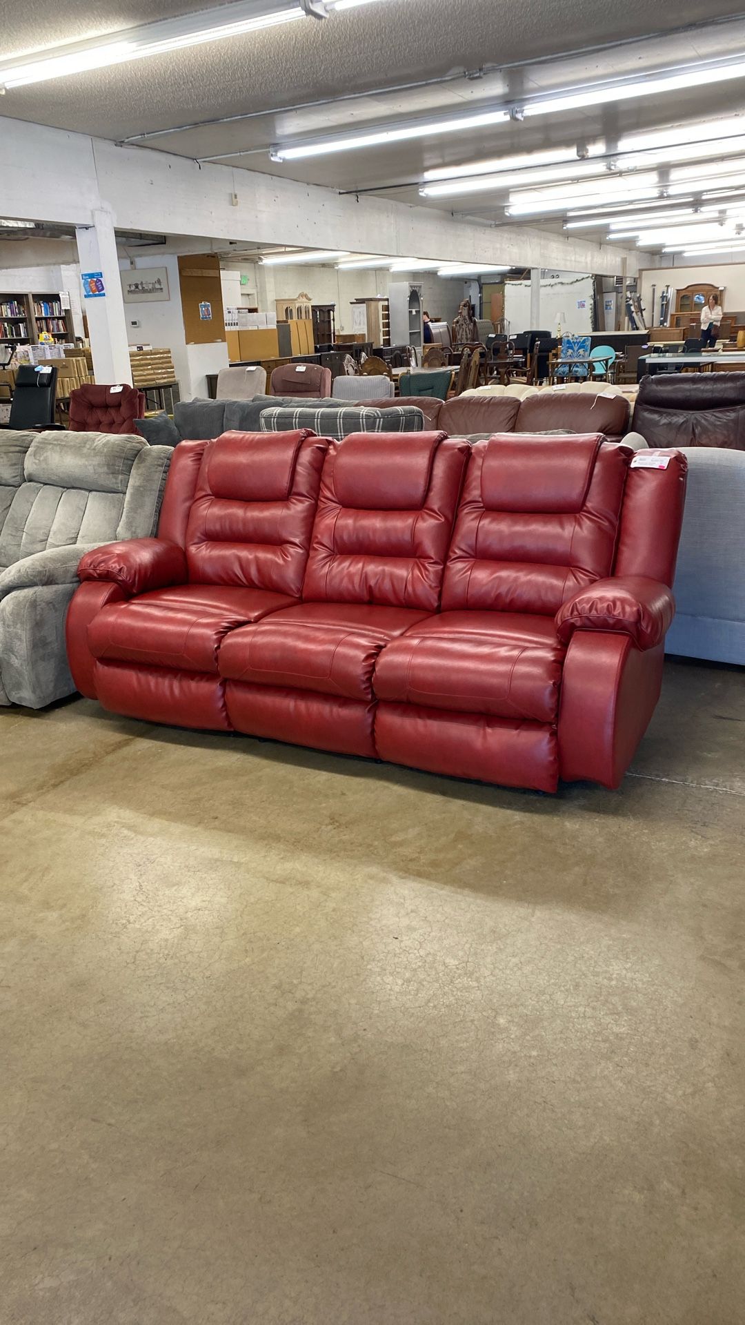 Burgundy Double Recliner