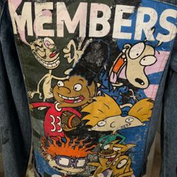 Members Only x Nickelodeon denim jacket