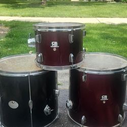 Two CB Drums SP Series Student Model drums and one borg drum
