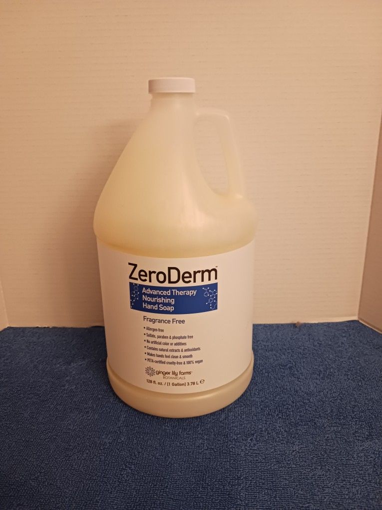 New One Gallon ZeroDerm Advanced Therapy Nourishing Hand Soap