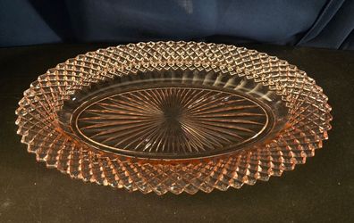 Vintage Pink Depression Glass Celery Dish - Hocking Miss America 10.5"
