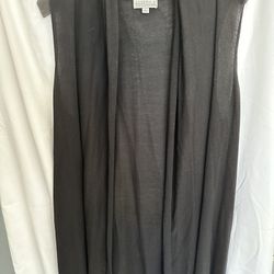 sleeveless cardigan black - size large