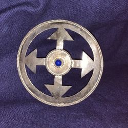 Vintage Sterling & Lapis Pin 