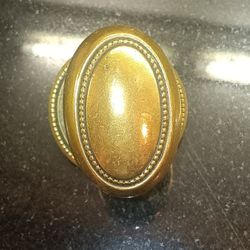 Vintage Brass Oval Door Knob Set