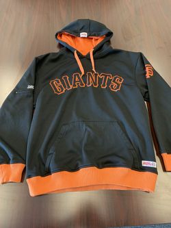 SF GIANTS HOODIE SIZE MEDIUM. WORN BUT IN GOOD CONDITION. BRAND NAME IS STITCHED.