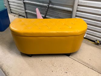 Faux Leather Ottoman