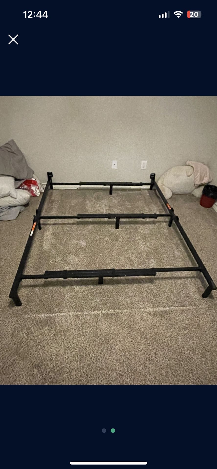 Adjustable Full/Queen Bed Frame Rails Moving Sale