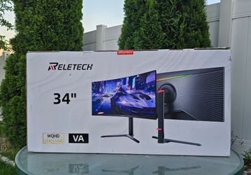 NEW 34” Curved Gaming Monitor 165Hz WQHD 3440x1440 Ultrawide RELETECH  #163