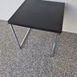 Chrome & Black Side Table