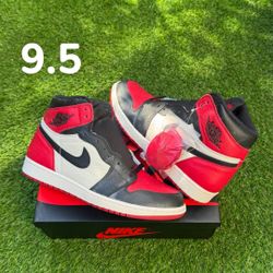 Jordan 1 Bred Toe Sz 9.5