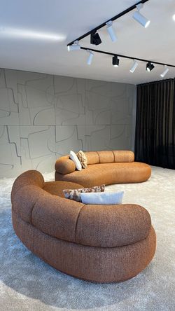Sofa Olivia Camel Set of 3 Living Room Set (high end )