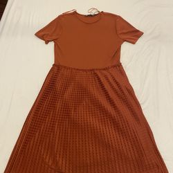 Zara Women’s Dress M Dark Orange