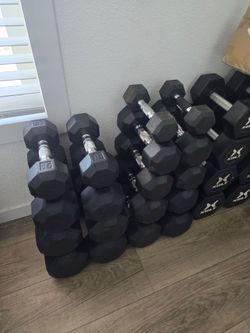 Rubber Coated Dumbbells set