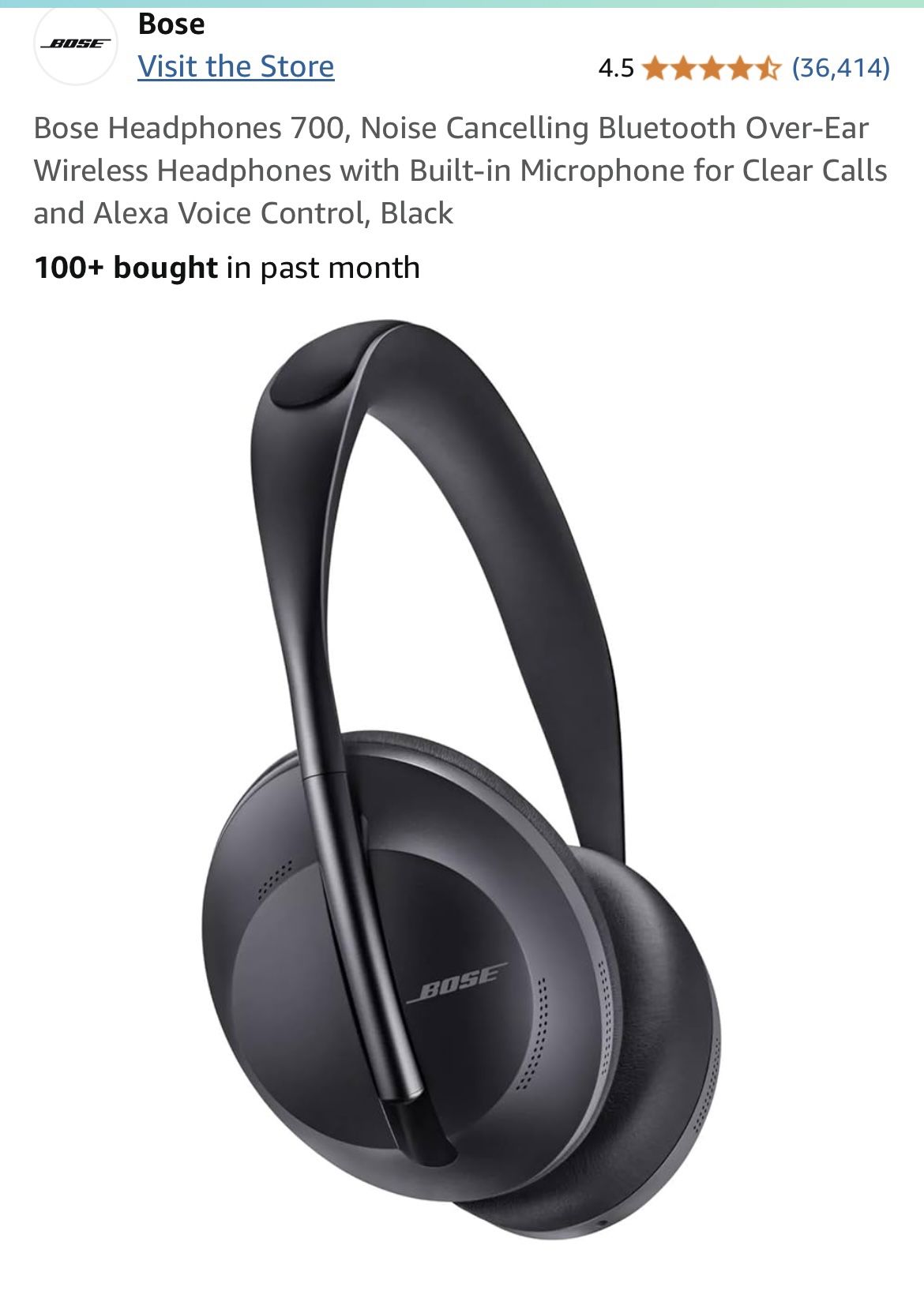 Bose Headphones 700, Noise Cancelling